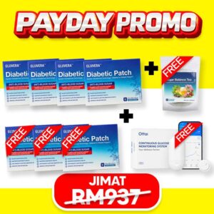 PAKEJ KONSISTEN PROMO ( 4 KOTAK + FREE 3 KOTAK + 1 GLUVERA TEA + 1 GLUCOMETER )